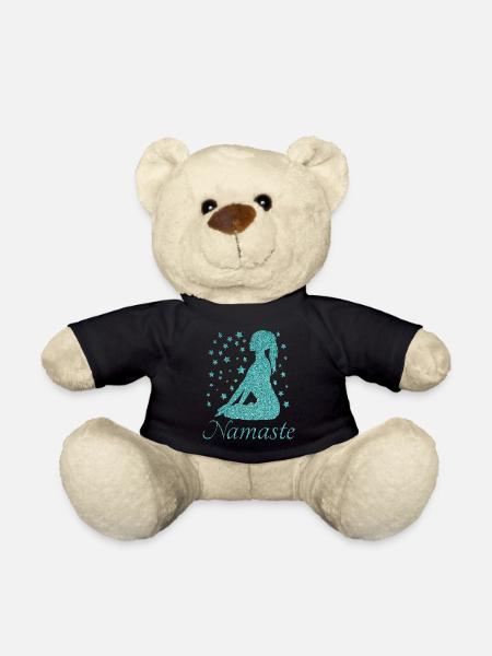 Yoga Kleidung Namaste Für Damen, Herren Und Kinder - Teddy - Schwarz