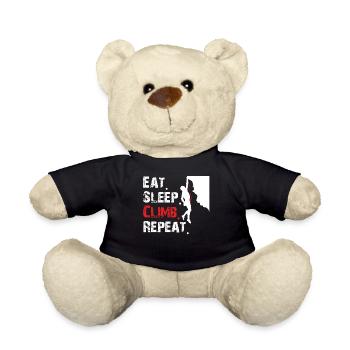 Eat Sleep Climb Repeat climbing lovers design - Teddy Bear - black - Front