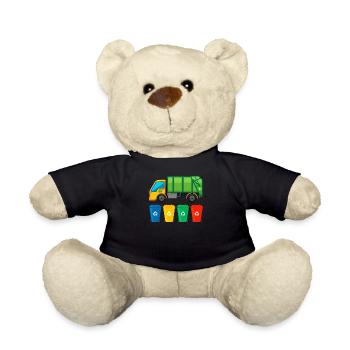 Garbage Truck - Teddy Bear - black - Front