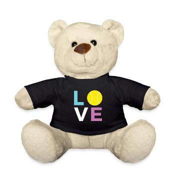 Tennis - Ich liebe Tennis - Teddy - Schwarz - Vorne