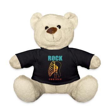 Rock and Roll Retro Rock n Roll music gift - Teddy Bear - black - Front