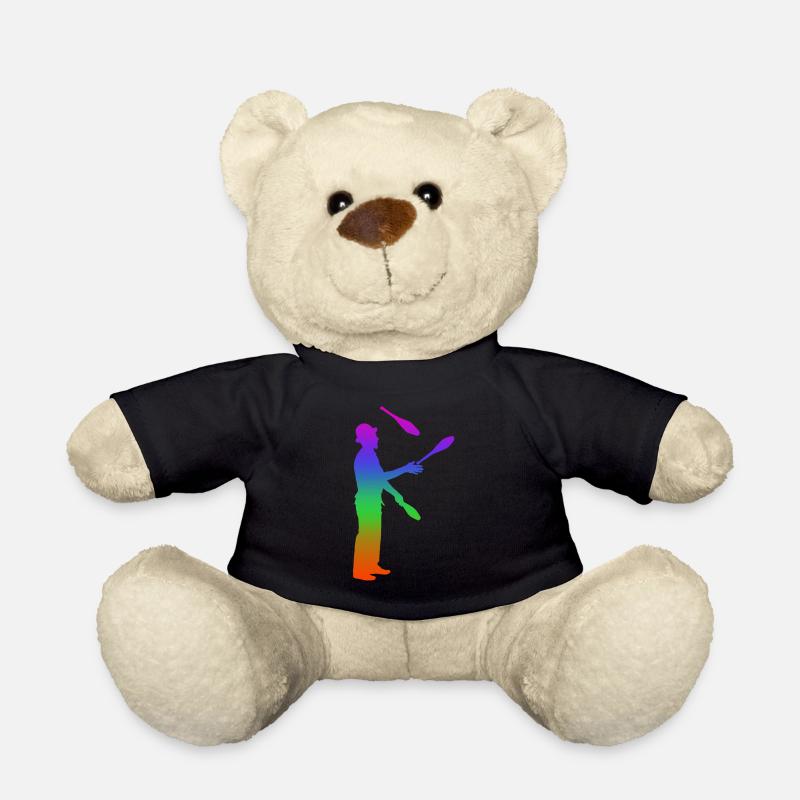 Jonglieren Regenbogen Silhuette - Teddy - Schwarz