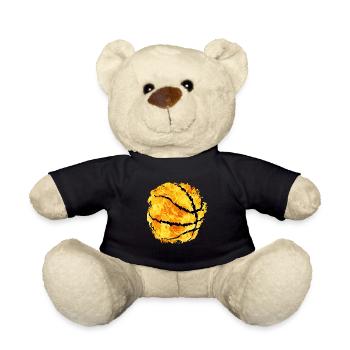 Feuer Basketball mit zerrissene Konturen Design - Teddy - Schwarz - Vorne