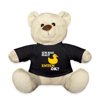 Ich mag halt enten ok? - Teddy - Schwarz - Vorne