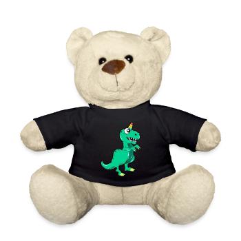 Unicorn dinosaur - Teddy Bear - black - Front