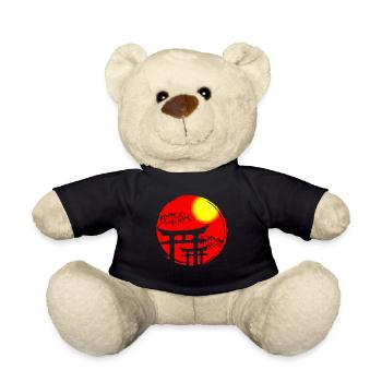 Japanese sun temple Japan - Teddy Bear - black - Front