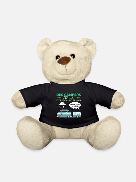 Des Campers Fluch Regen Und Besuch Camper Camping - Teddy - Schwarz