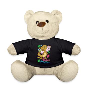 Kindness Matters - Cute Autism Puzzle Autistic - Teddy Bear - black - Front
