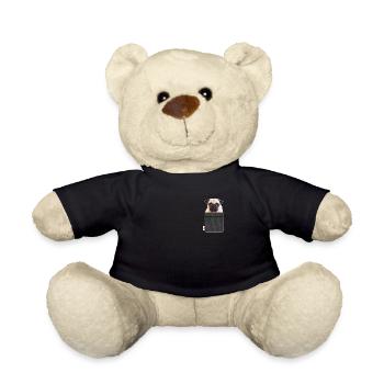 Mops in der Tasche lustiger Hundeliebhaber - Teddy - Schwarz - Vorne