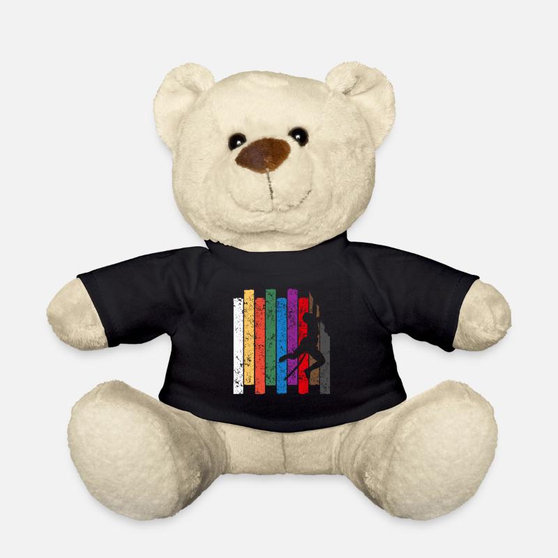 Rock Climbing Silhouette - Teddy Bear - black