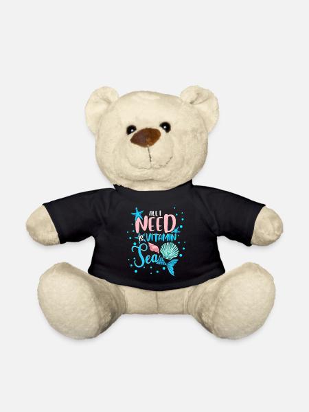 Vitamin Sea Mermaid Beach Vacation - Teddy Bear - black