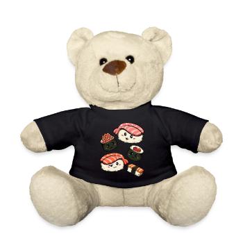 Kawaii sushi lovers - Teddy Bear - black - Front