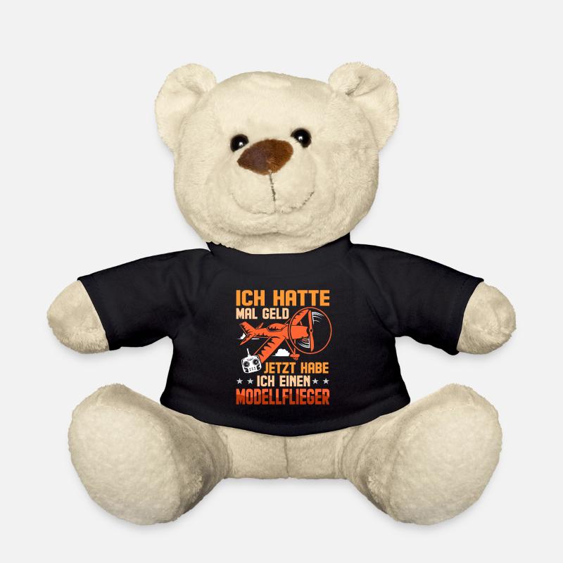 Modellflieger Spruch Modell Flieger RC Flugzeug - Teddy - Schwarz