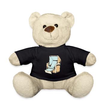 Beach chair beach chairs North Sea Baltic beach - Teddy Bear - black - Front