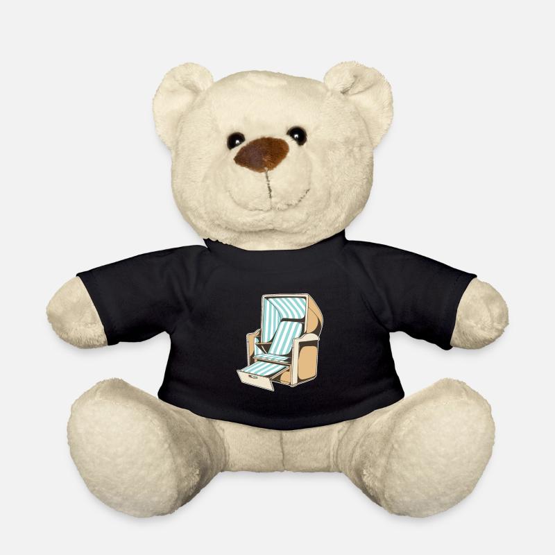 Strandkorb Strandkörbe Nordsee Ostsee Strand - Teddy - Schwarz
