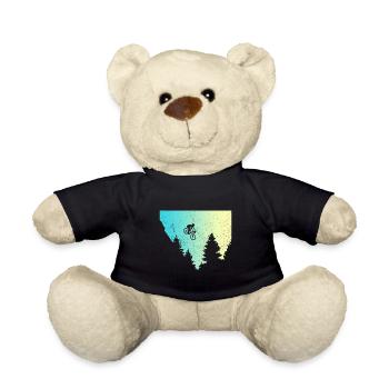 Mountain biker MTB gift Funny saying - Teddy Bear - black - Front