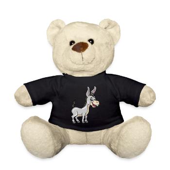 Donkey - Teddy Bear - black - Front