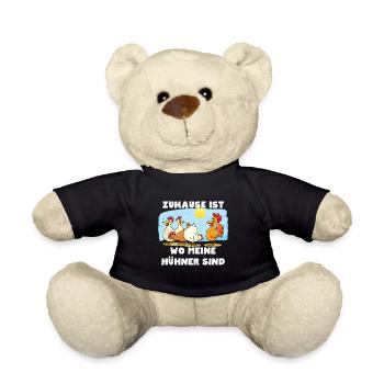 Zuhause ist wo meine Hühner sind - Teddy - Schwarz - Vorne