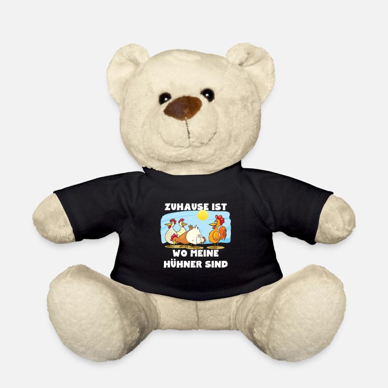 Zuhause ist wo meine Hühner sind - Teddy - Schwarz