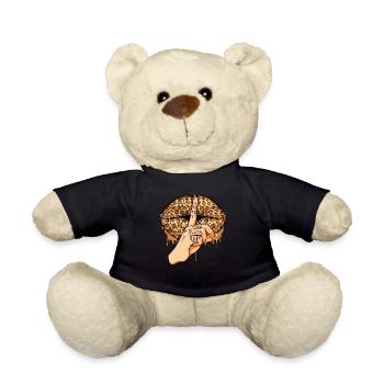 Shut The Fuck Up Lips Mouth Sexy Lips Gift - Teddy Bear - black - Front