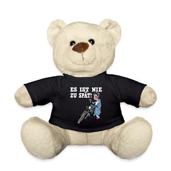 Es Ist Nie Zu Spät - Motorrad Oma - Teddy - Schwarz - Vorne