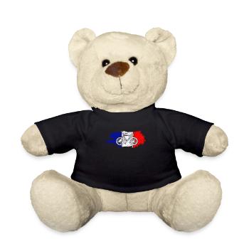 Cycling race France for road cyclists - Teddy Bear - black - Front