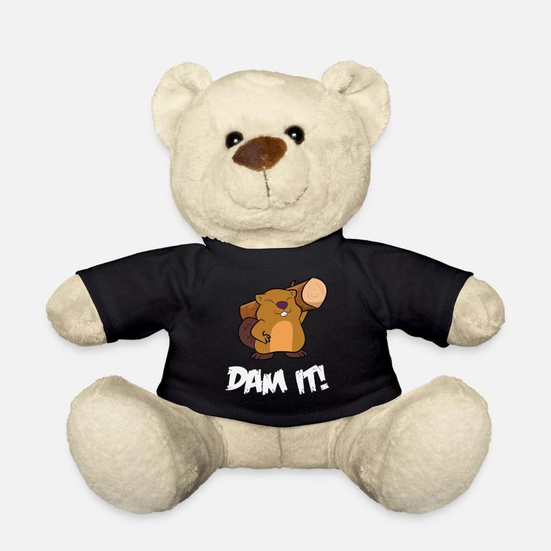 Lustiger Biber Staudamm Cooler Biber - Teddy - Schwarz