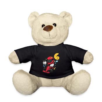 Rennfahrer Autorennen 6. Geburtstag - Teddy - Schwarz - Vorne