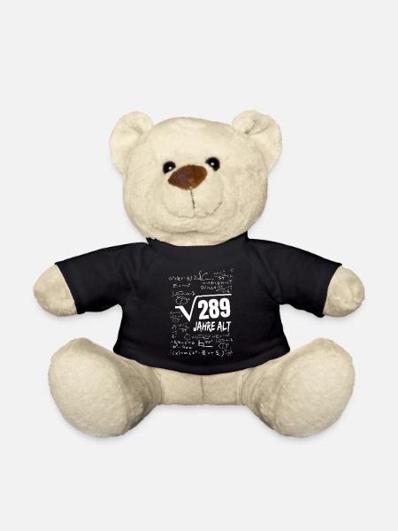 17. Geburtstag 289 Jahre Quadratwurzel Mathe - Teddy - Schwarz