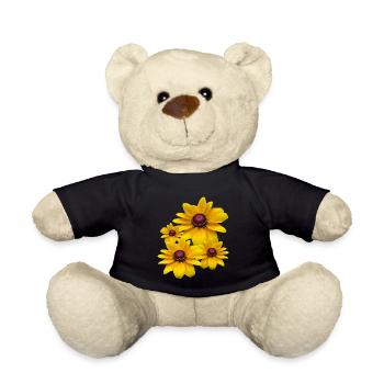 gelb blühende Sonnenhut Blumen, Blüten, floral, - Teddy - Schwarz - Vorne
