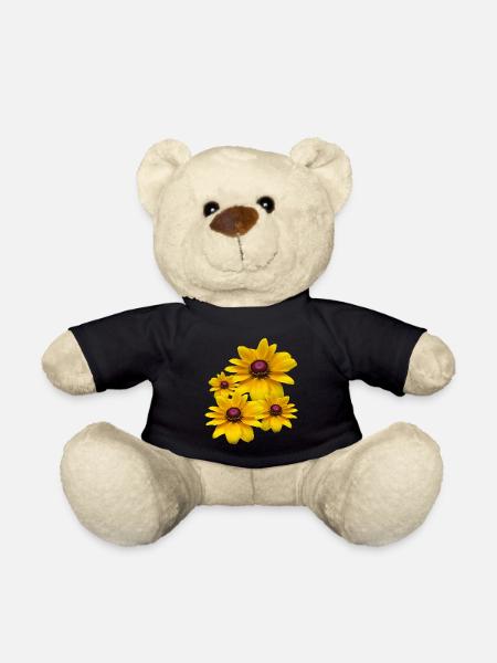 gelb blühende Sonnenhut Blumen, Blüten, floral, - Teddy - Schwarz