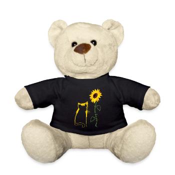 Cat You Are My Sunshine Super Cute Cat Lover Perfe - Teddy Bear - black - Front