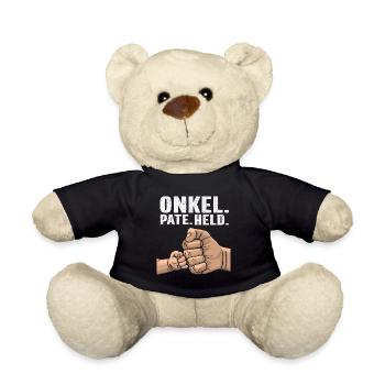 Onkel, Pate, Held, T Shirt, Geschenk - Teddy - Schwarz - Vorne