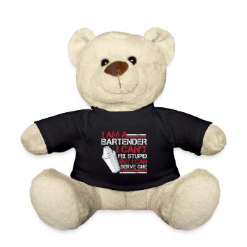 Urkomischer Barkeeper Kellner Barmann Mixer - Teddy - Schwarz - Vorne