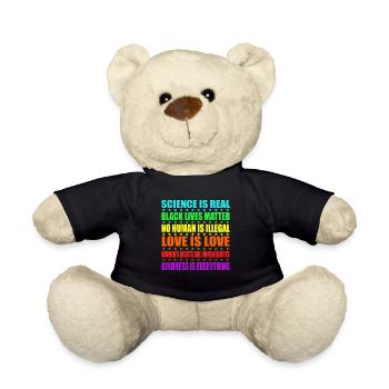 Science Is Real Black Lives Matter Love Is Love - Teddy - Schwarz - Vorne