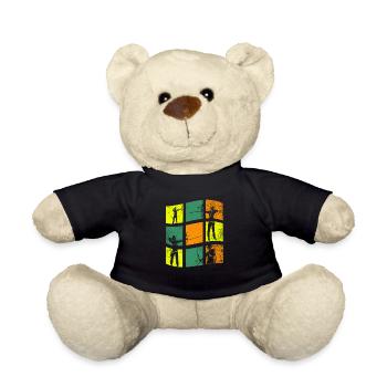 Retro archery vintage archer - Teddy Bear - black - Front