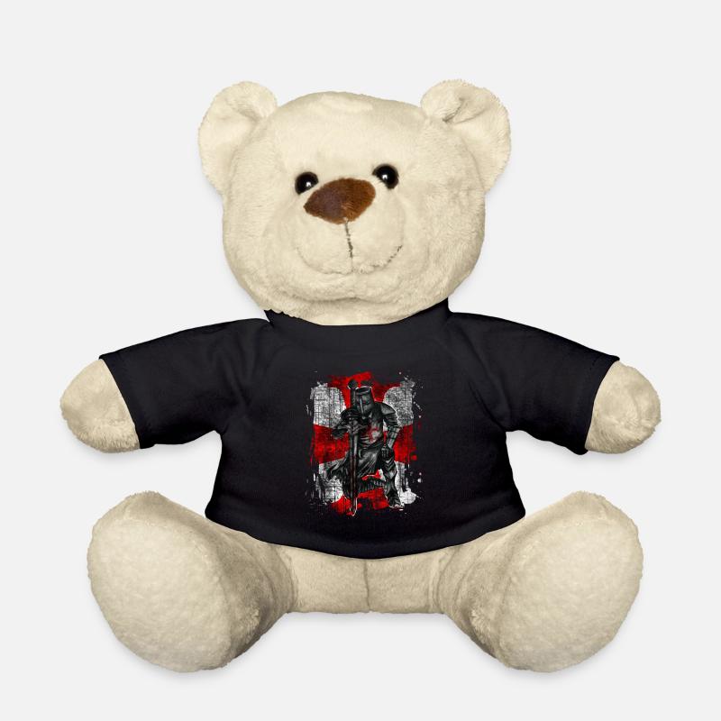 Crusader Knights Templar Moyen Âge Deus Vult - Nounours - noir