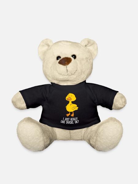 I Just Really Like Ducks, Ok? Funny Ducks - Teddy Bear - black