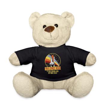 Funny space shuttle retro astronomer space nerd - Teddy Bear - black - Front