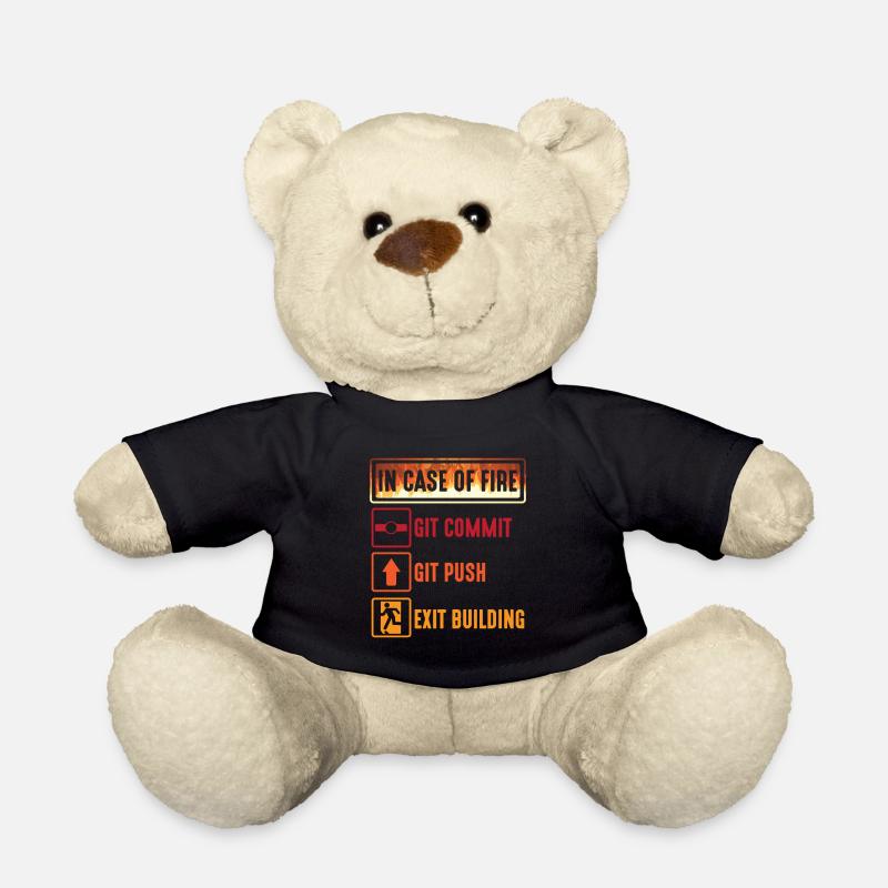 Git commit git push Programmierer IT Informatiker - Teddy - Schwarz