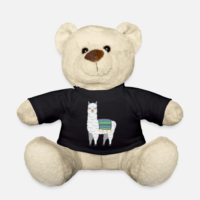 Cadeau drôle de poche de poitrine d'alpaga de lama - Nounours - noir