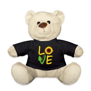 Sunflower Gift for Women Love Sunflowers Cute Wome - Teddy Bear - black - Front