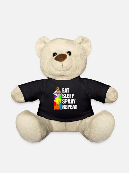Graffiti Sprühdose Sprayer Spruch Geschenkidee - Teddy - Schwarz