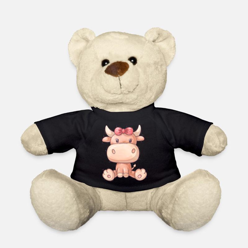 Caricature de petite vache - Nounours - noir