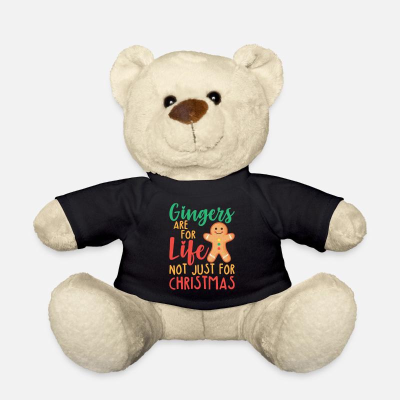 Gingers Are For Life Not Just For Christmas Funny - Teddy Bear - black