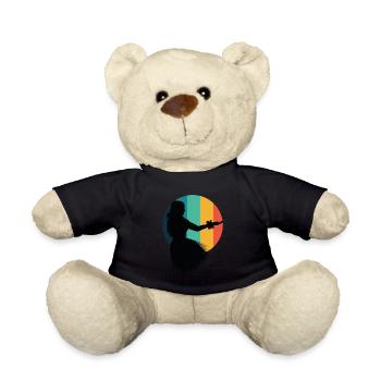 Hula Dancer Hula Dancing Hawaii - Teddy Bear - black - Front