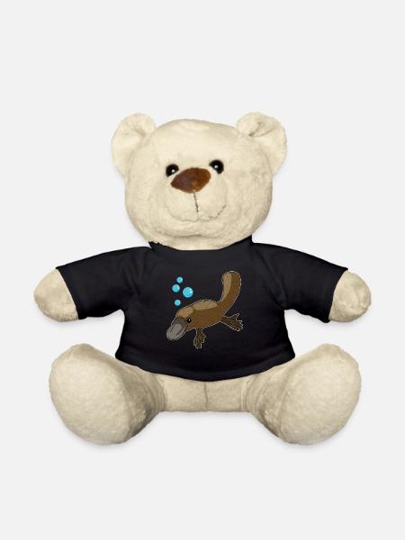 Schnabeltier Lustig Säugetiere Geschenkidee - Teddy - Schwarz