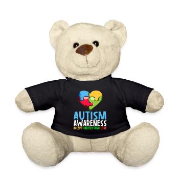 Autism Awareness Accept understand love - Teddy - Schwarz - Vorne