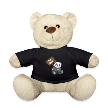 Gegen Rassismus Panda - Teddy - Schwarz - Vorne