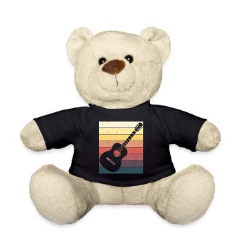 Joueur de guitare Cadeau guitare acoustique - Nounours - noir - Devant